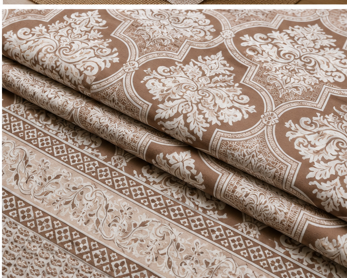 Heritage Pure Cotton King Sized Bedsheet Set With 2 Pillow