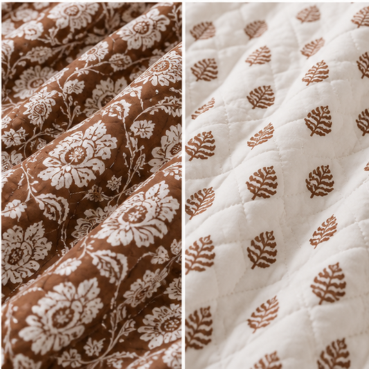 COMFOTA Royal Comfort Reversible Cotton Double Bed Razai/Quilt