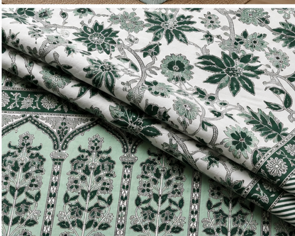 Heritage Pure Cotton King Sized Bedsheet Set With 2 Pillow