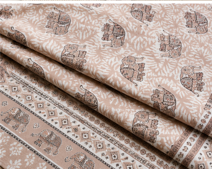 Heritage Pure Cotton King Sized Bedsheet Set With 2 Pillow