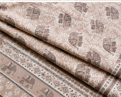 Heritage Pure Cotton King Sized Bedsheet Set With 2 Pillow