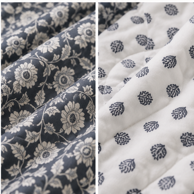 COMFOTA Royal Comfort Reversible Cotton Double Bed Razai/Quilt