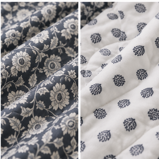 COMFOTA Royal Comfort Reversible Cotton Double Bed Razai/Quilt