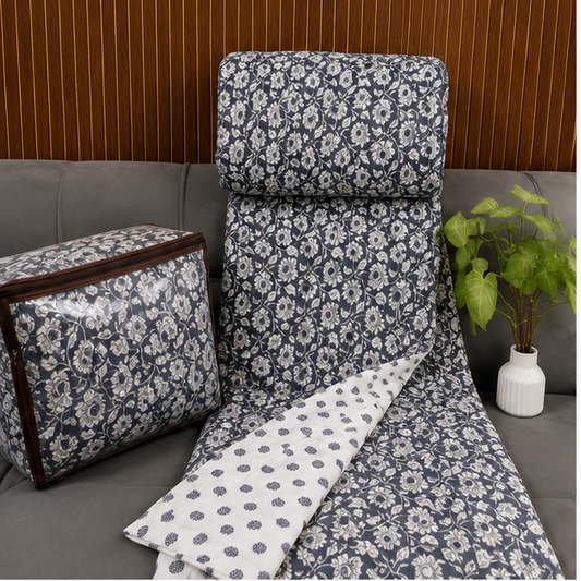 COMFOTA Royal Comfort Reversible Cotton Double Bed Razai/Quilt