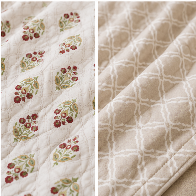 COMFOTA Royal Comfort Reversible Cotton Double Bed Razai/Quilt