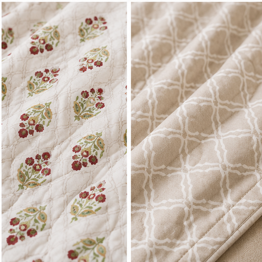 COMFOTA Royal Comfort Reversible Cotton Double Bed Razai/Quilt