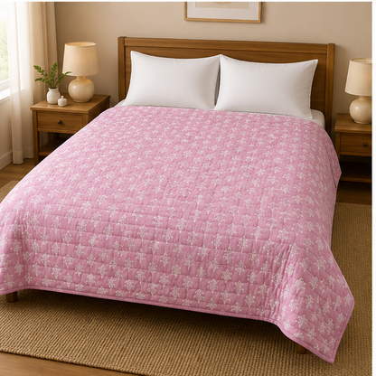COMFOTA Royal Comfort Reversible Cotton Double Bed Razai/Quilt