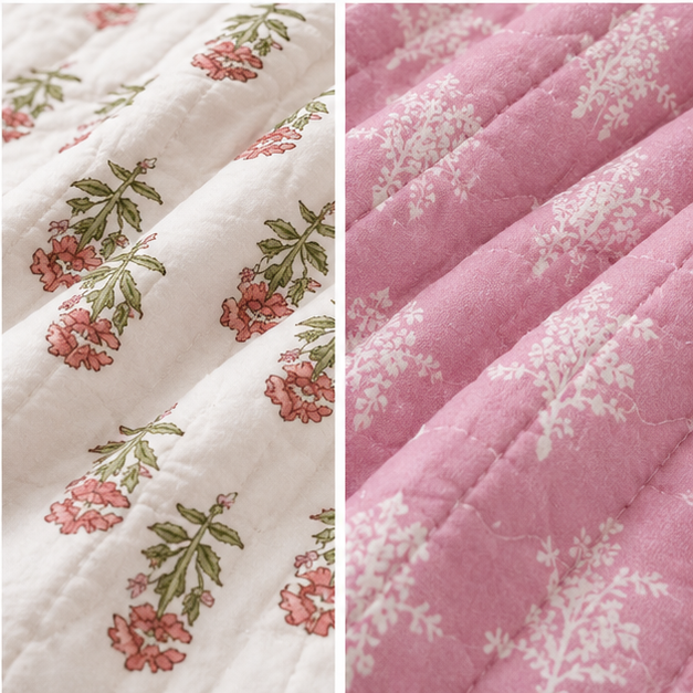 COMFOTA Royal Comfort Reversible Cotton Double Bed Razai/Quilt