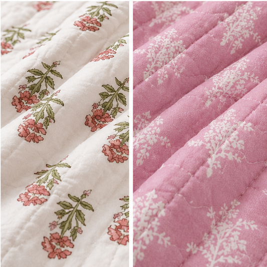 COMFOTA Royal Comfort Reversible Cotton Double Bed Razai/Quilt