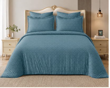 Bespoke Embossed GLACE Cotton King Size (108*108) with 2 pillow cover Bedding Set