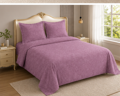 Bespoke Embossed GLACE Cotton King Size (108*108) with 2 pillow cover Bedding Set
