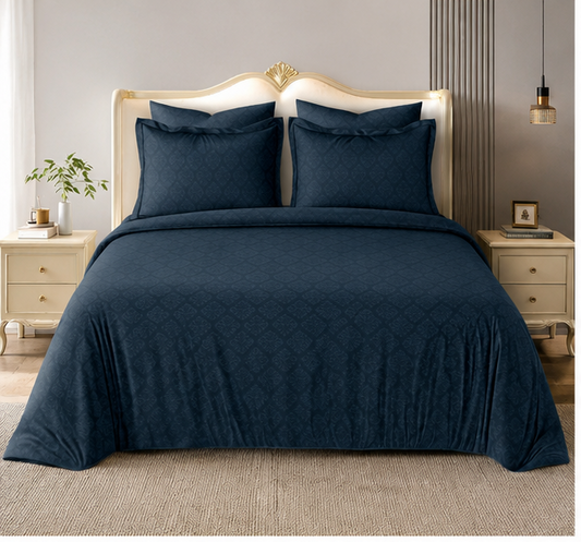 Bespoke Embossed GLACE Cotton King Size (108*108) with 2 pillow cover Bedding Set