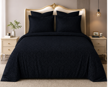 Bespoke Embossed GLACE Cotton King Size (108*108) with 2 pillow cover Bedding Set