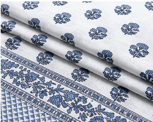Heritage Pure Cotton King Sized Bedsheet Set With 2 Pillow