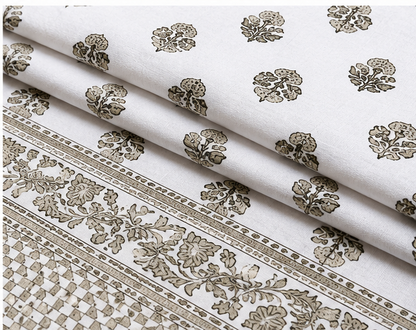 Heritage Pure Cotton King Sized Bedsheet Set With 2 Pillow
