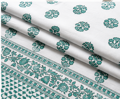 Heritage Pure Cotton King Sized Bedsheet Set With 2 Pillow