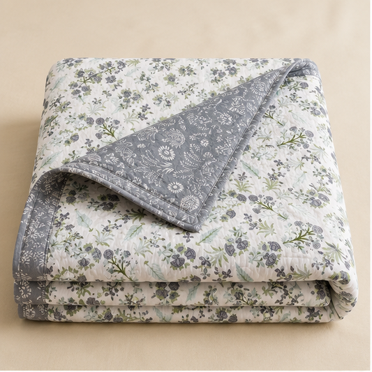 COMFOTA Reversible Double Bed Cotton Dohar with Zipper Bag