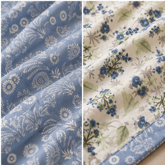 COMFOTA Reversible Double Bed Cotton Dohar with Zipper Bag