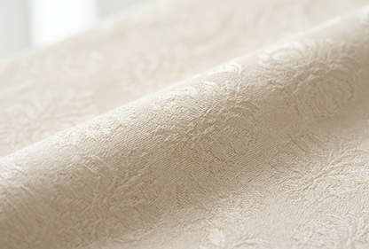 Imperial Cream Damask Silk-Touch Luxury Premium Bedding Set - closeup