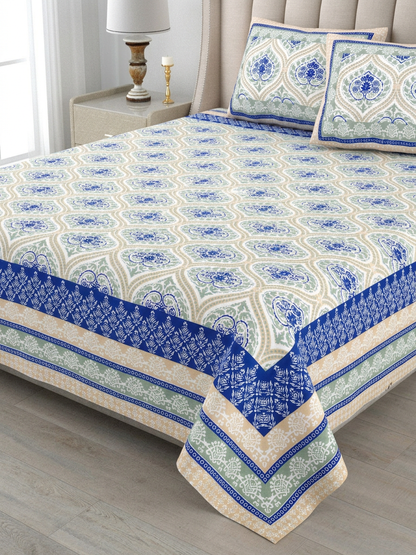 Royal Persian Damask 100% Cotton Bedsheet - angle