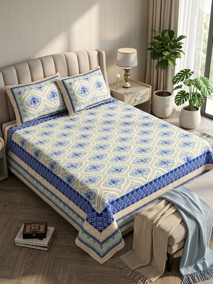 Royal Persian Damask 100% Cotton Bedsheet - lifestyle